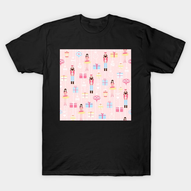 nutcracker character and ballerina T-Shirt by Lozovytska